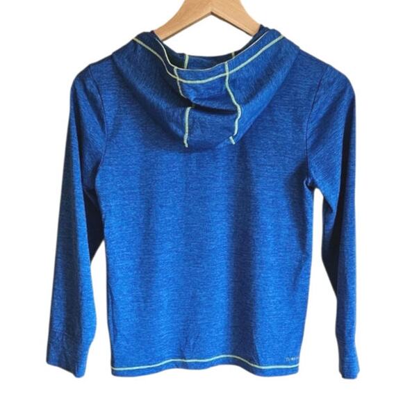 Adidas Boy's QuickDry Shirt Hoodie Yellow Blue Youth Size Small (8) - Picture 5 of 6